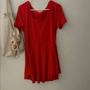 Red Short Sleeve Dress